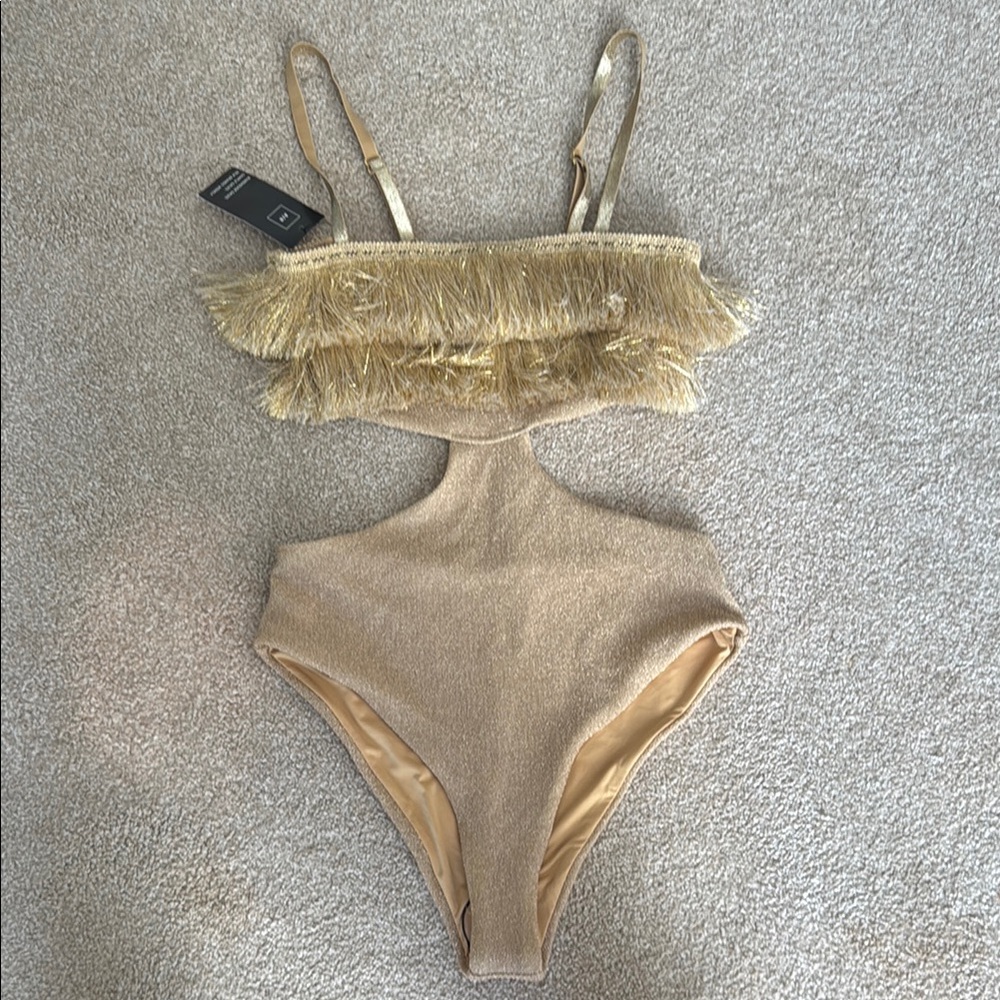 Stylish Gold women One Piece Swimsuit